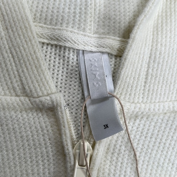 NWT! SKIMS Size 3X bone waffle crop sweatshirt and joggers set - Picture 7 of 13